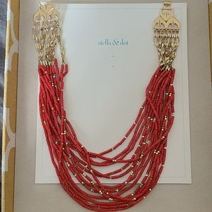 Stella & Dot Campari Beaded Necklace